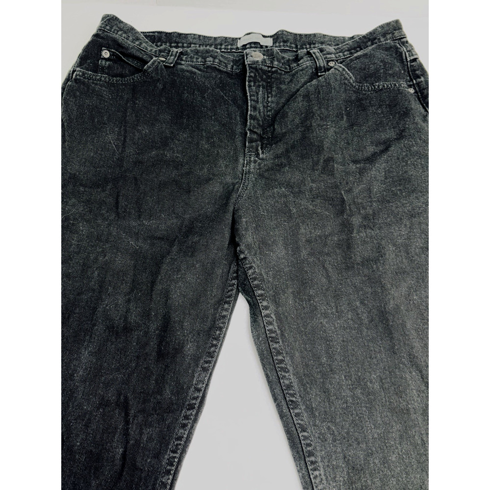 Riders Relaxed Women’s Black Straight Leg Jeans Size 18M High Rise Cotton Blend